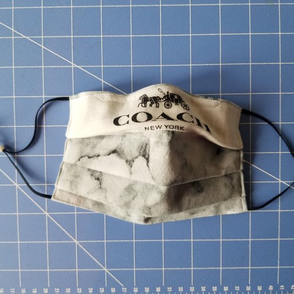 (2) masks with Coach logo - black+white elastic - Picture 5 of 7